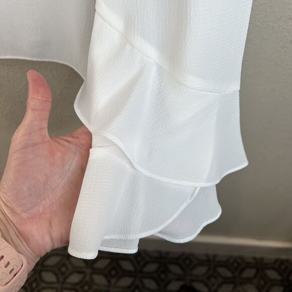 womens vince camuto blouse size small Ruffle Sleeve Classic Dress Casual Coastal - Picture 6 of 13